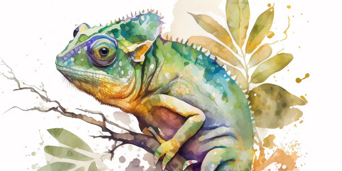 Chameleon Aquarelle